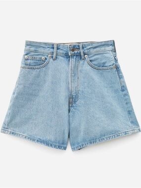 Everlane The A-Line Denim Short in Light Wash